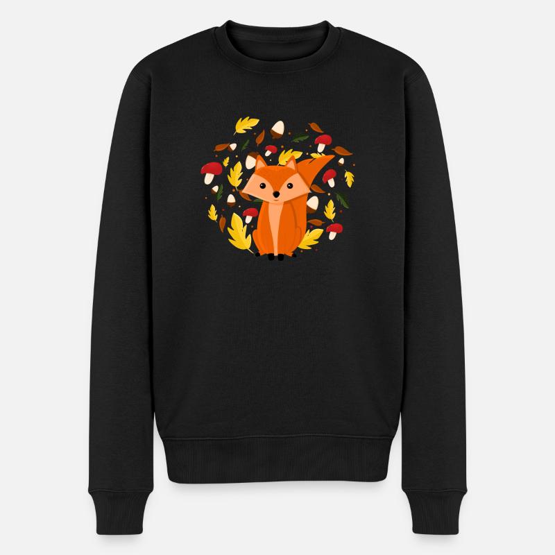 fox autumn - Pull Premium bio Homme - noir