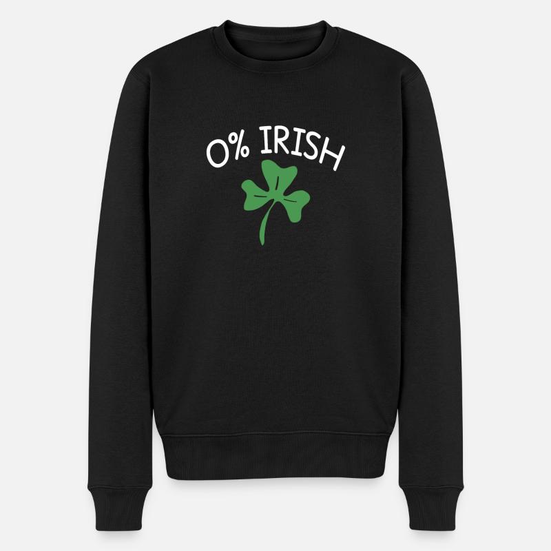 0% Irish Vintage drôle cadeau Paddy St. Patrick’s - Pull Premium bio Homme - noir