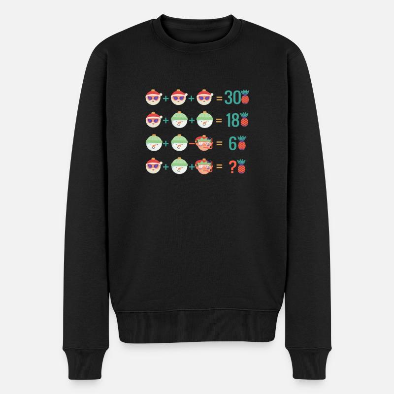 Christmas Math Quiz Math Teacher Christmas à July - Pull Premium bio Homme - noir