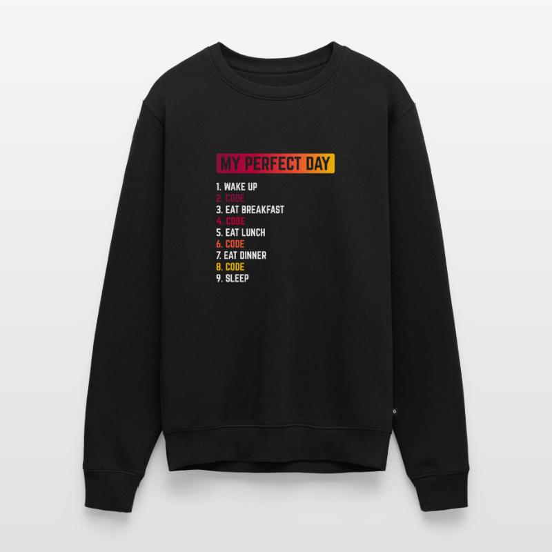 My Perfect Day Wake Up Code Software Developer Pro Männer Premium Bio Pullover