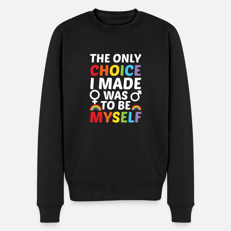 The Only Choice I Made Was To Be Myself Bisexual G - Männer Premium Bio Pullover - Schwarz