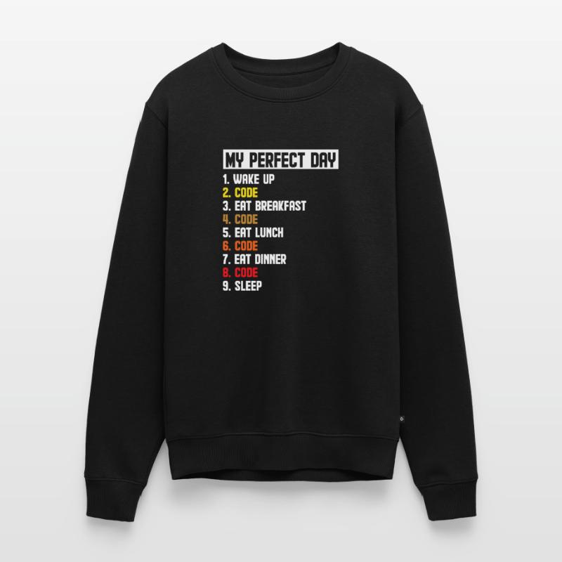 My Perfect Day Wake Up Code Software Developer Pro Männer Premium Bio Pullover