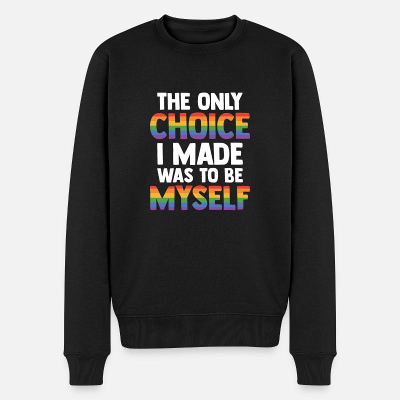 The Only Choice I Made Was To Be Myself Bisexual G - Männer Premium Bio Pullover - Schwarz
