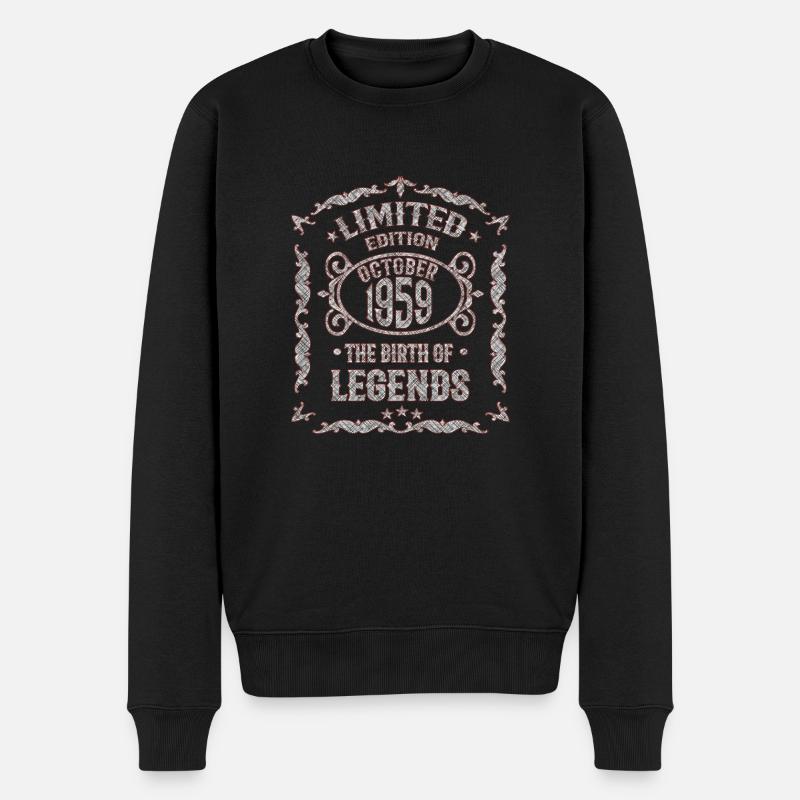 Octobre 1959 Cadeau amusant - Pull Premium bio Homme - noir