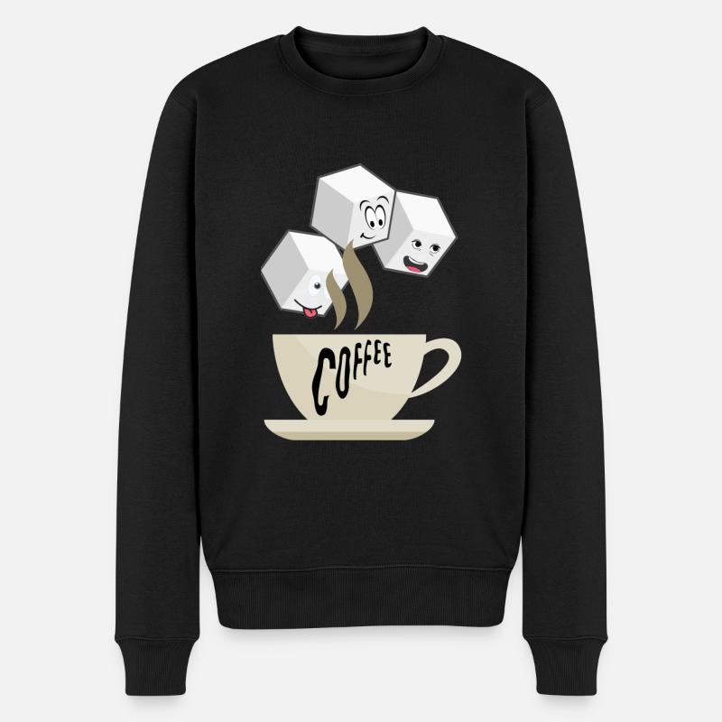 coffee time - Pull Premium bio Homme - noir
