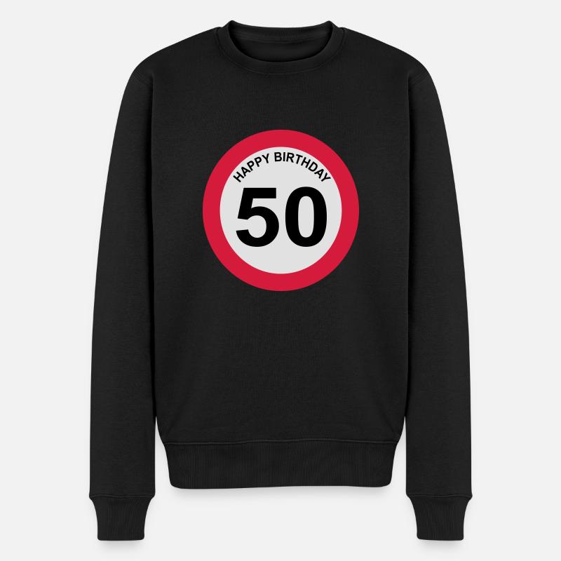 50 - Männer Premium Bio Pullover - Schwarz