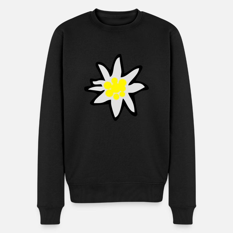 Edelweiss - Männer Premium Bio Pullover - Schwarz