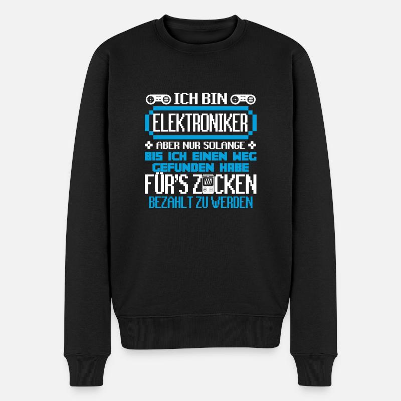 ELEKTRONIKER - Gamer - Männer Premium Bio Pullover - Schwarz