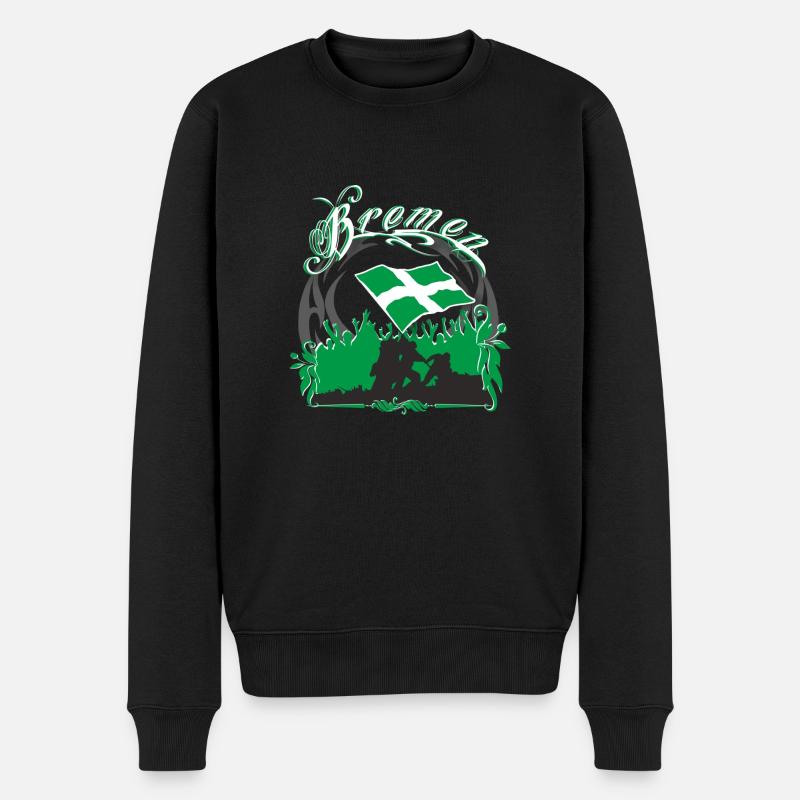 Bremen - Männer Premium Bio Pullover - Schwarz