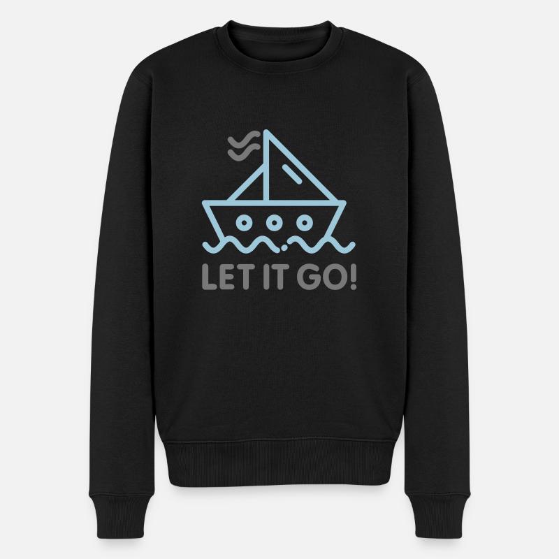 LET IT GO - Männer Premium Bio Pullover - Schwarz