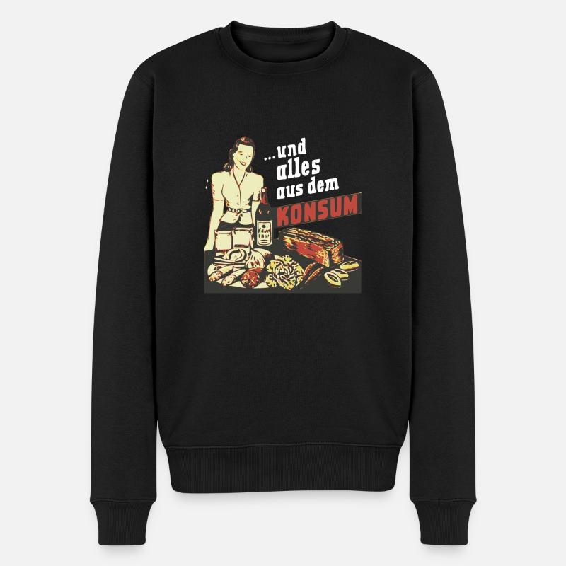 ...und alles aus dem Konsum - Männer Premium Bio Pullover - Schwarz