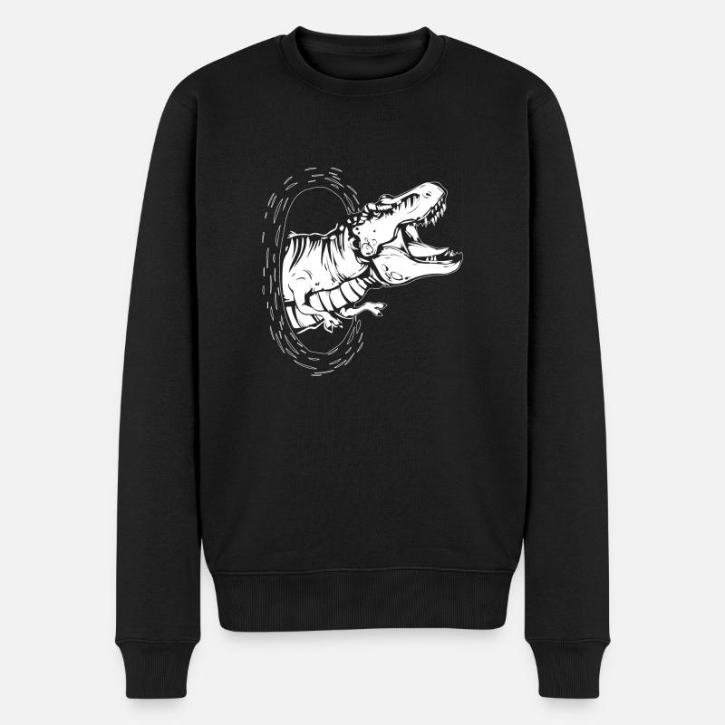 Dino DINOSAUR CADEAU T-REX JURASSIC DINOSAUR - Pull Premium bio Homme - noir