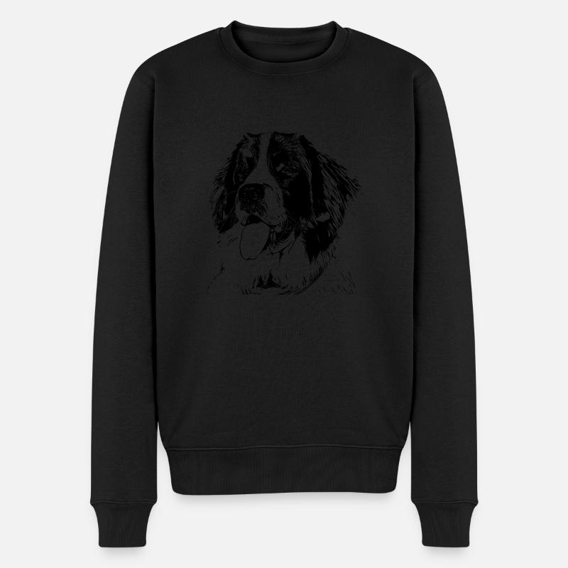 Landseer - Männer Premium Bio Pullover - Schwarz