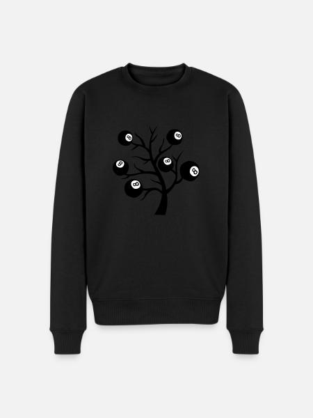 billiard tree ball branch - Men's Premium Organic Jumper - black