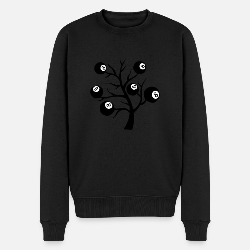 Billard Baum Stecker Kugel - Männer Premium Bio Pullover - Schwarz