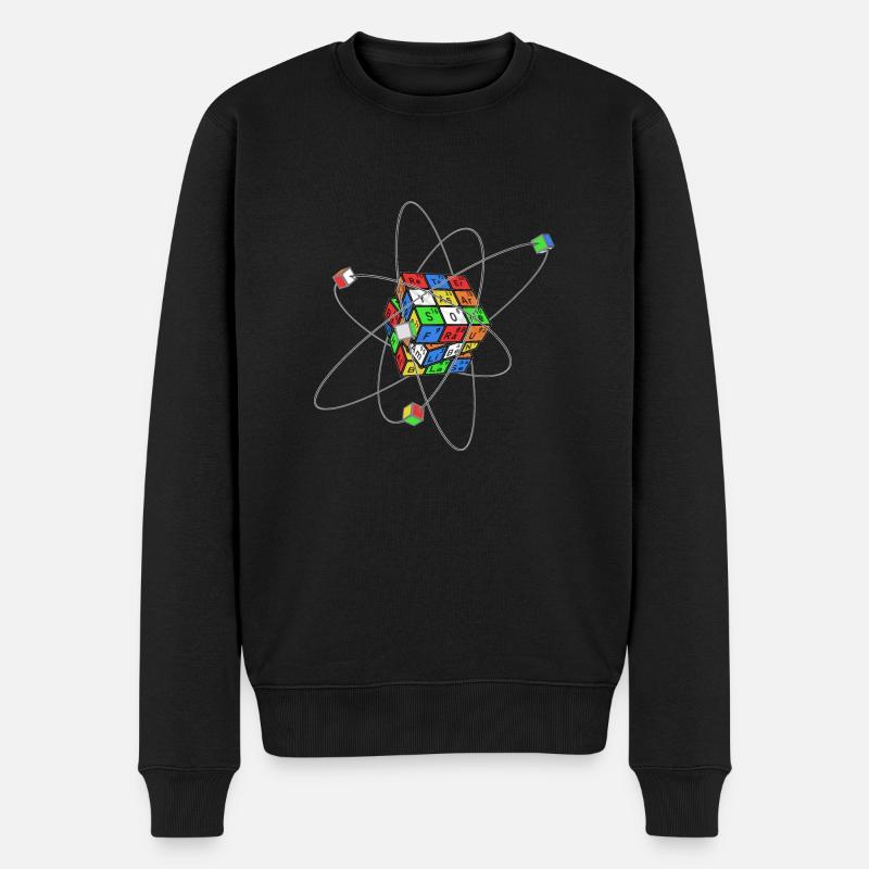 Elementarwürfel - Männer Premium Bio Pullover - Schwarz