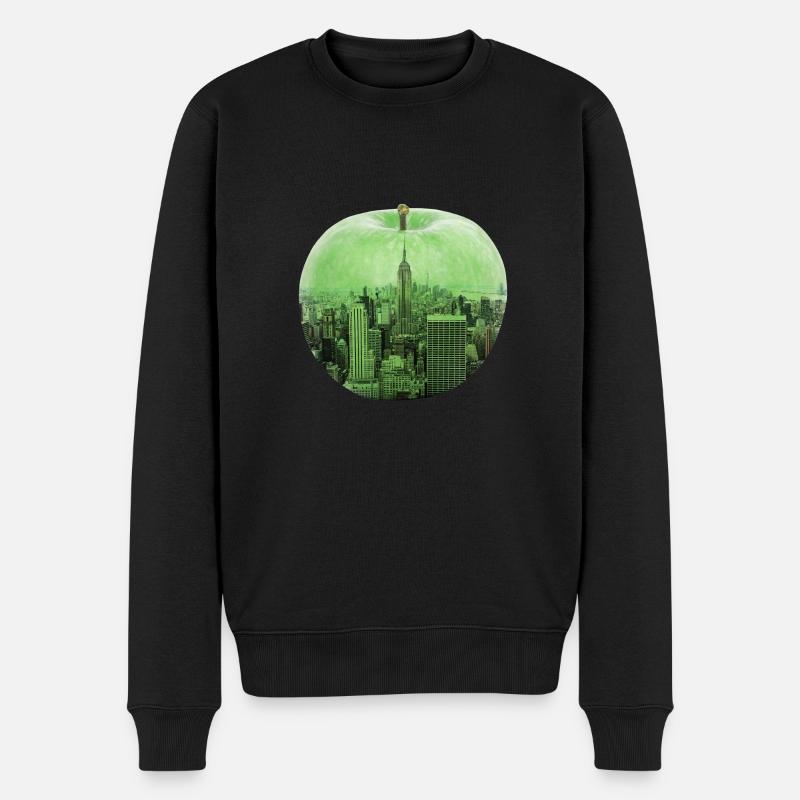 New York - Männer Premium Bio Pullover - Schwarz