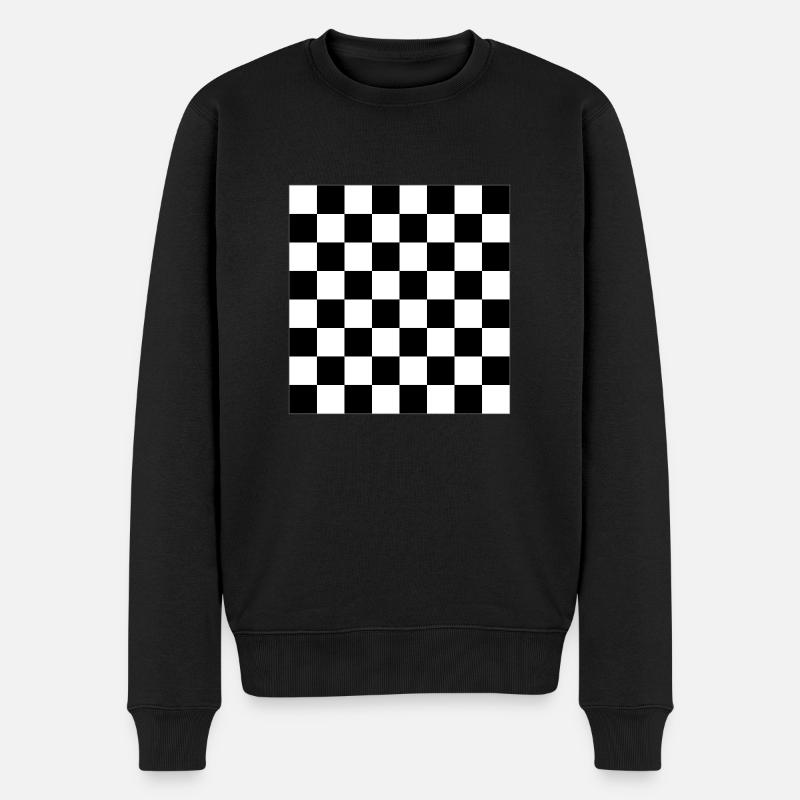 Schach Brett - Vector Design - Männer Premium Bio Pullover - Schwarz