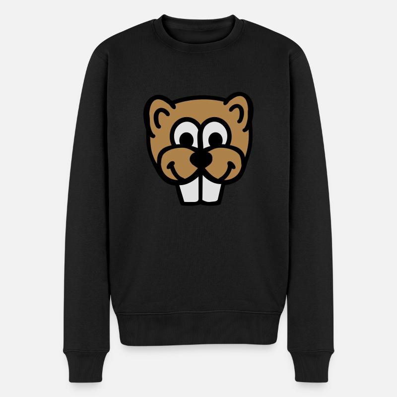 Biber - Männer Premium Bio Pullover - Schwarz