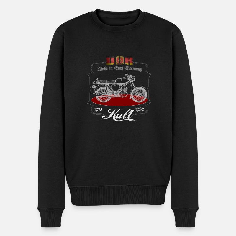 DDR Moped S50 Suhl Kult - Männer Premium Bio Pullover - Schwarz