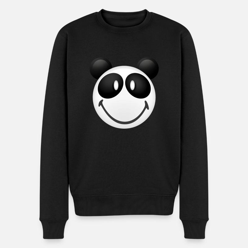 Smiley Panda - Pull Premium bio Homme - noir