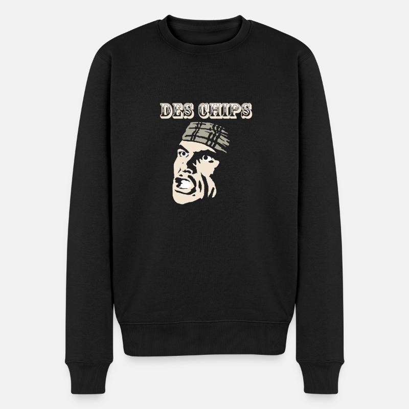 Chips - Männer Premium Bio Pullover - Schwarz