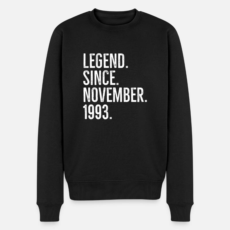 Legende seit November 1993 - Männer Premium Bio Pullover - Schwarz