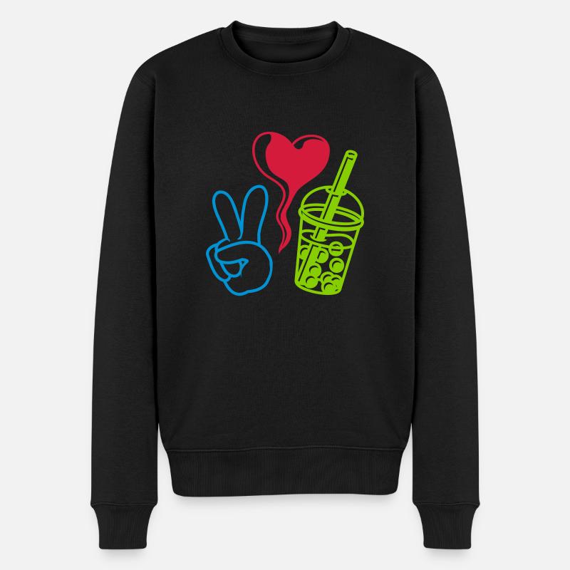 Thé à bulles Love Peace - Pull Premium bio Homme - noir