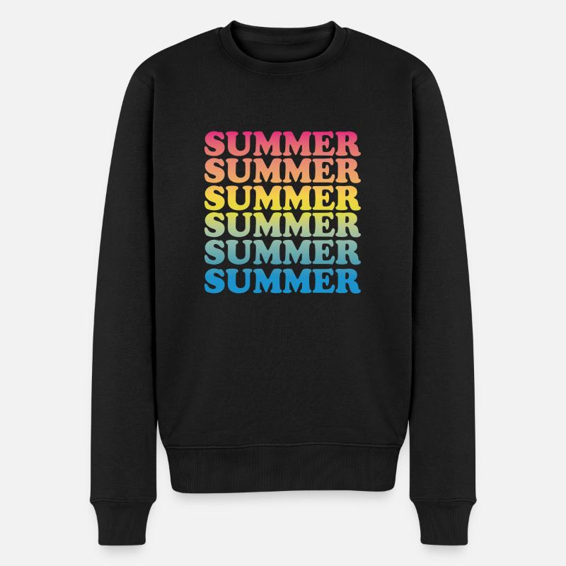 Summer - Männer Premium Bio Pullover - Schwarz