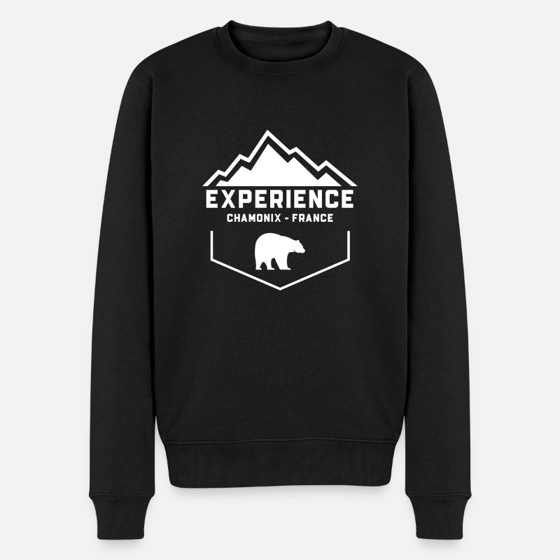 Ours Chamonix Blanc - Pull Premium bio Homme - noir