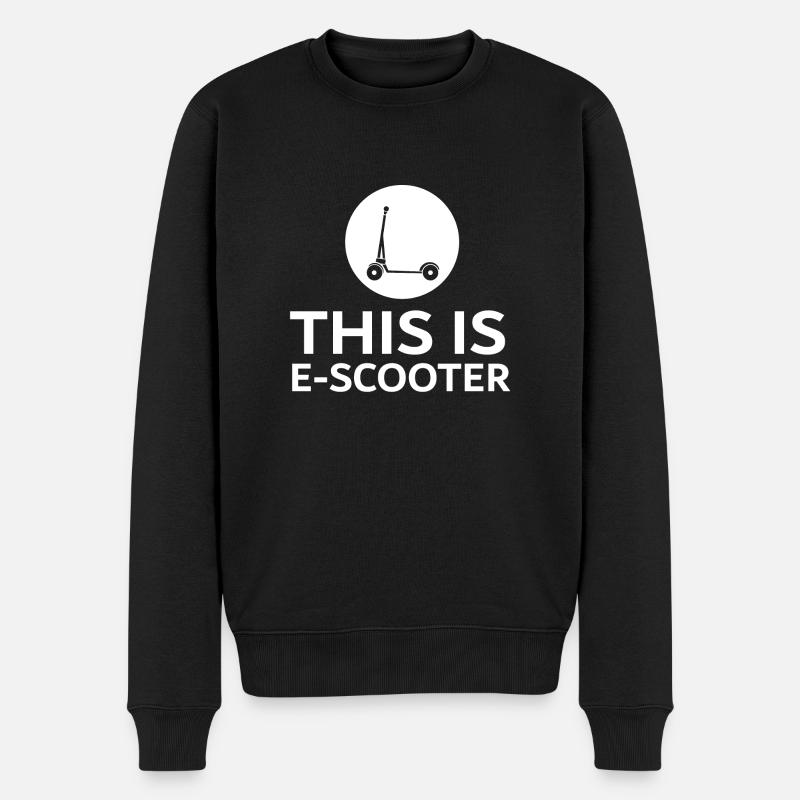 E-Scooter E-Roller Scooter - Männer Premium Bio Pullover - Schwarz
