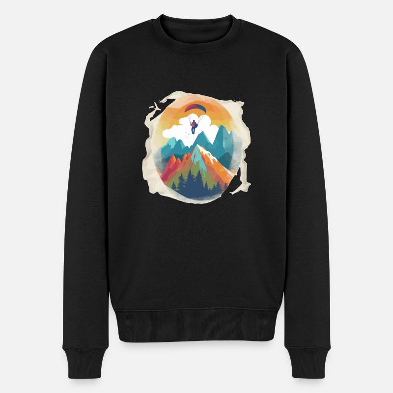Gleitschirmfliegen Anthony - Männer Premium Bio Pullover - Schwarz