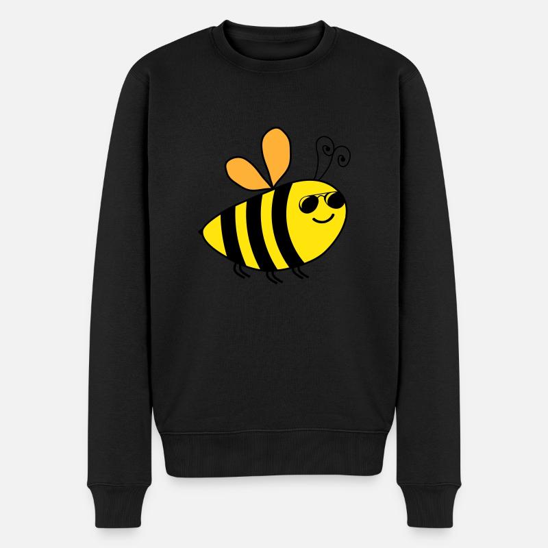 bee - Männer Premium Bio Pullover - Schwarz