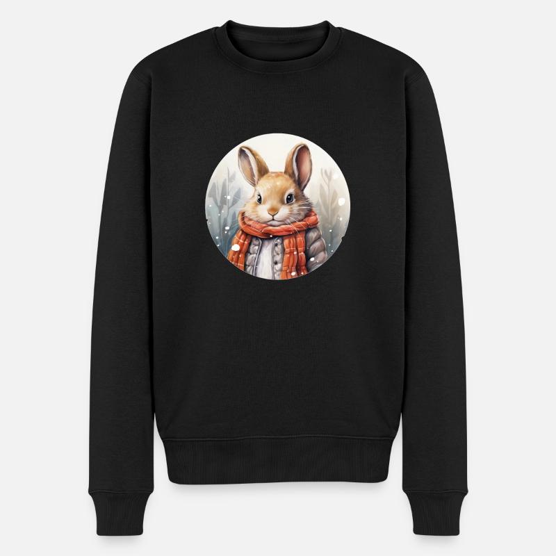 Lapin des neiges - Pull Premium bio Homme - noir