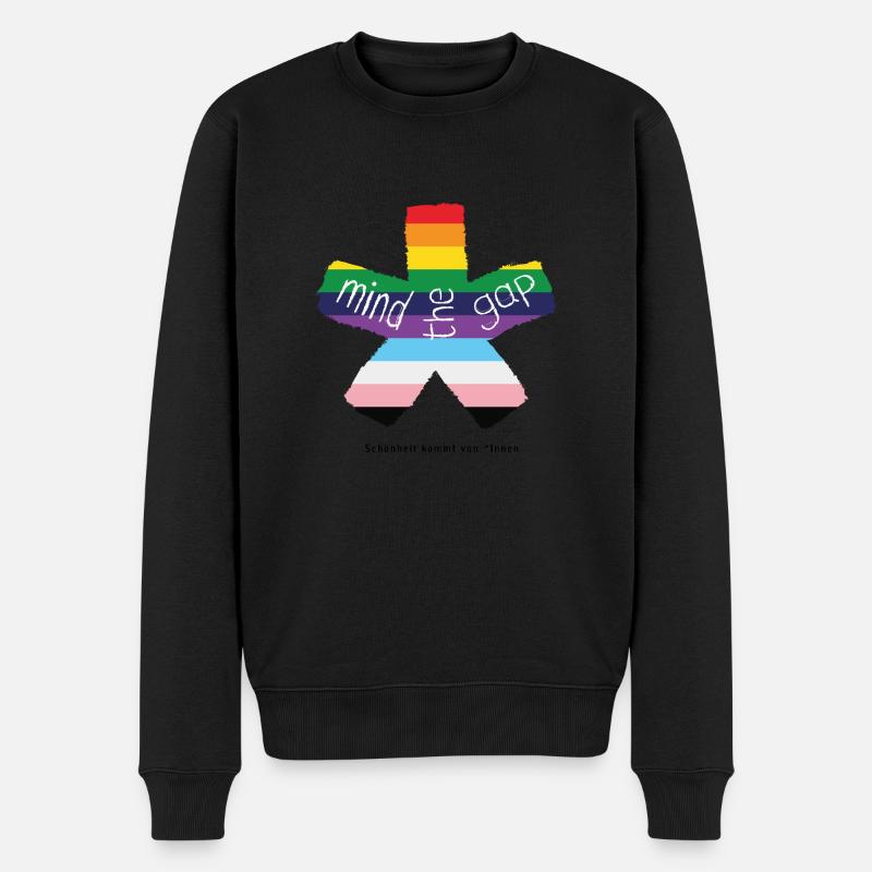 blockedTitle - Männer Premium Bio Pullover - Schwarz