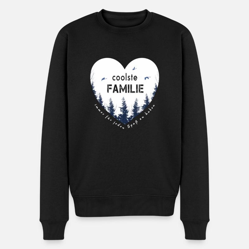 coolste Familie - Männer Premium Bio Pullover - Schwarz