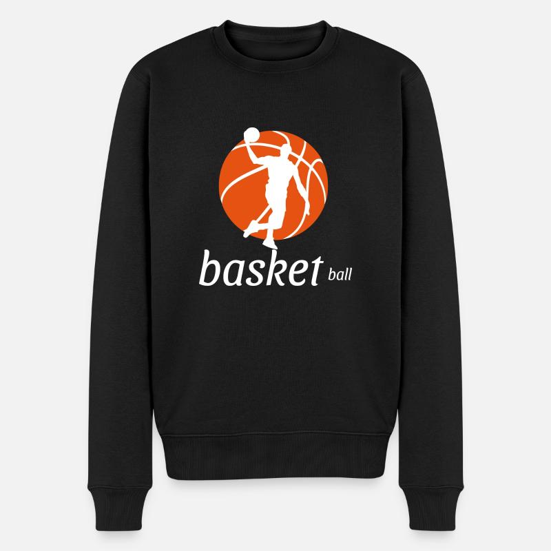 Basket-ball - Pull Premium bio Homme - noir