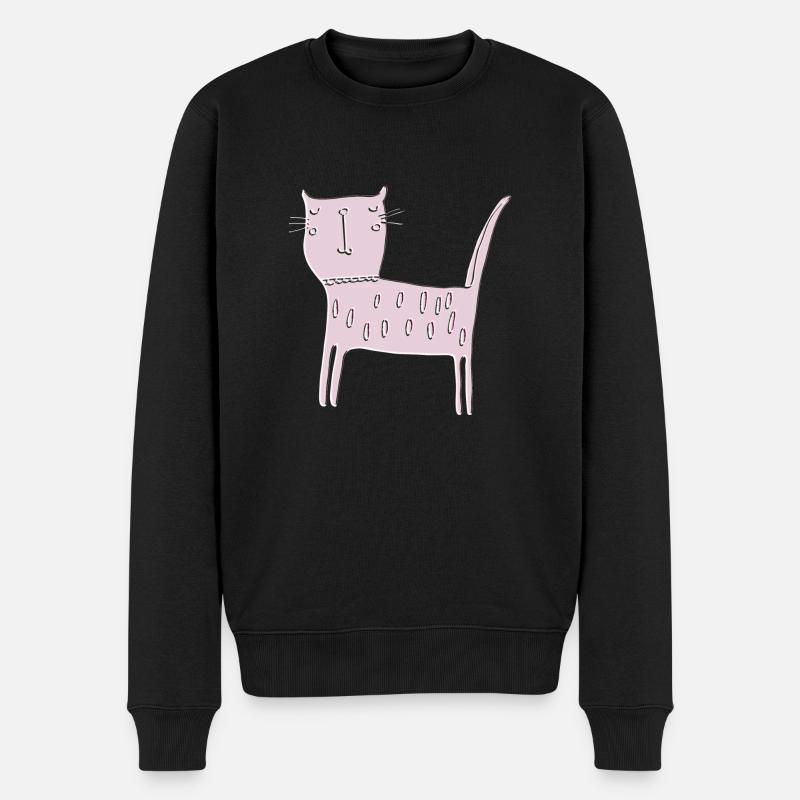Soulagement pour chat rose - Pull Premium bio Homme - noir