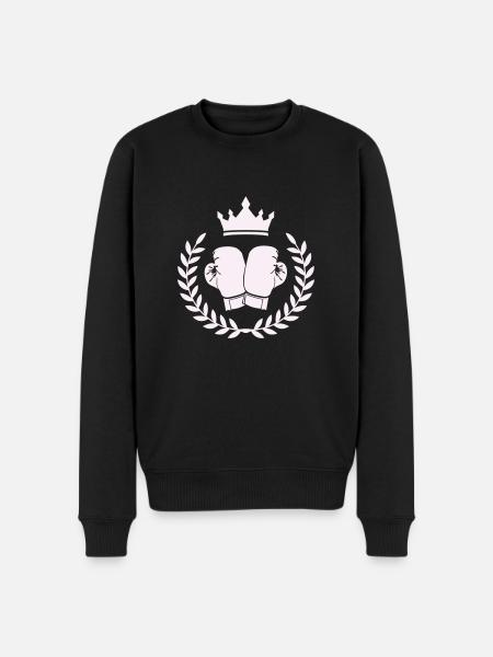 boxing boxen wappen - Männer Premium Bio Pullover - Schwarz