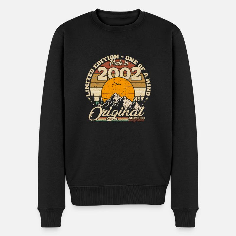 Hergestellt im Jahr 2002 Retro 2002 Geburtstagsgeschenk - Männer Premium Bio Pullover - Schwarz