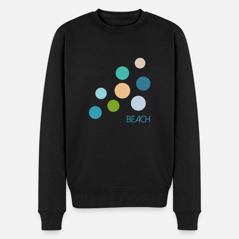 all the colours - beach - Männer Premium Bio Pullover - Schwarz