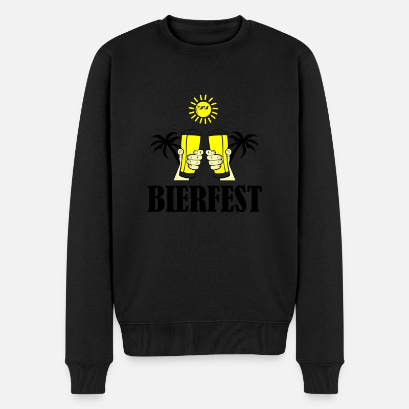 bierfest 02 - Männer Premium Bio Pullover - Schwarz