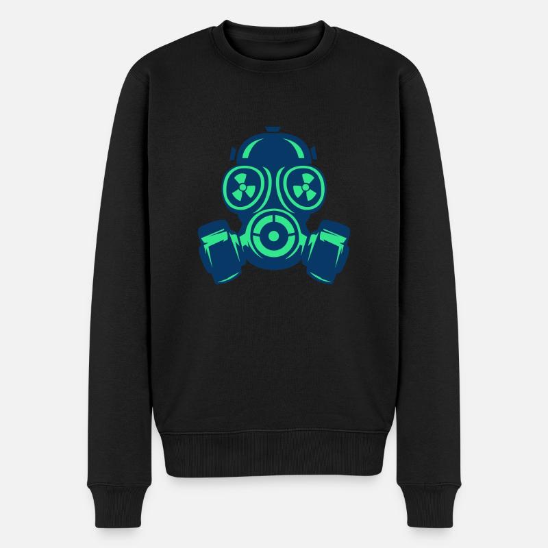 gasmaske 02 - Männer Premium Bio Pullover - Schwarz