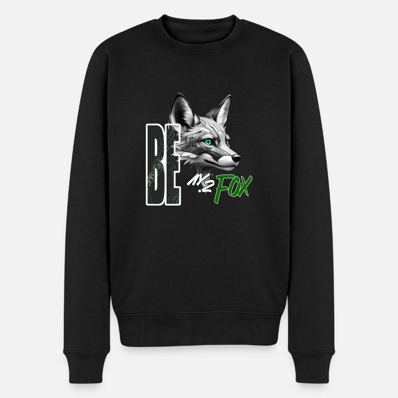 Sei Fuchs - Männer Premium Bio Pullover - Schwarz