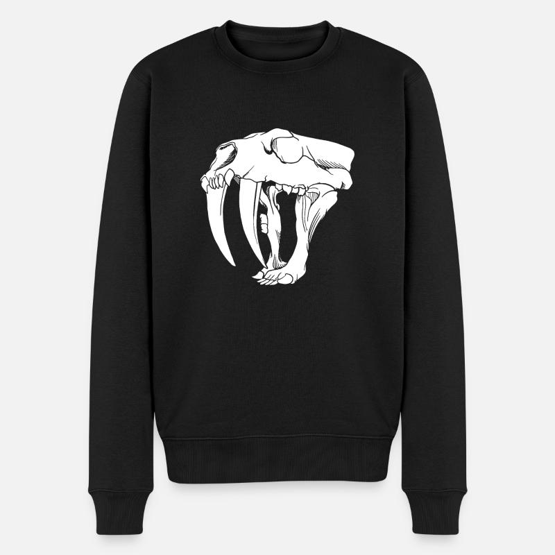 Tigre à dents de sabre - Pull Premium bio Homme - noir