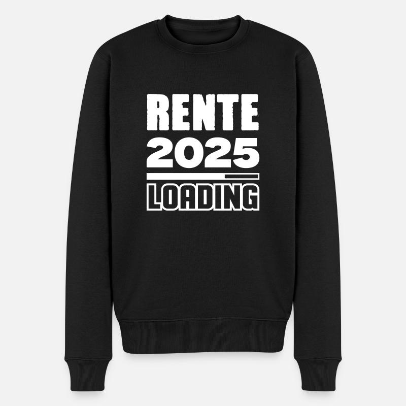 rente loading 2025 - Männer Premium Bio Pullover - Schwarz