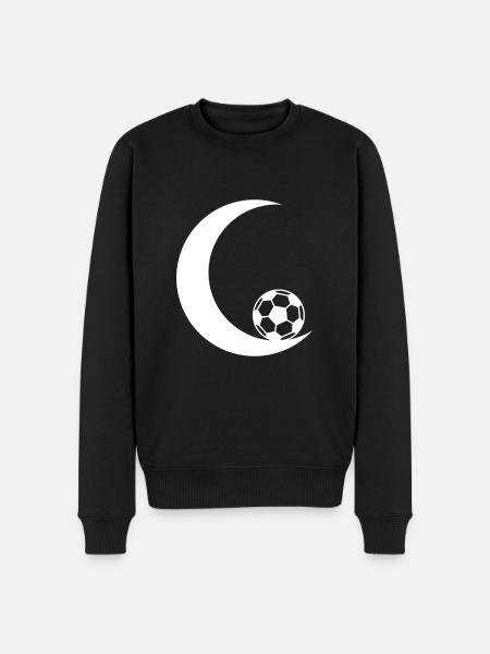 Mondsichel - Fußball - - Männer Premium Bio Pullover - Schwarz
