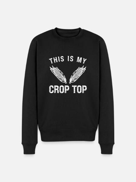 This is my crop top - Men's Premium Organic Jumper - black