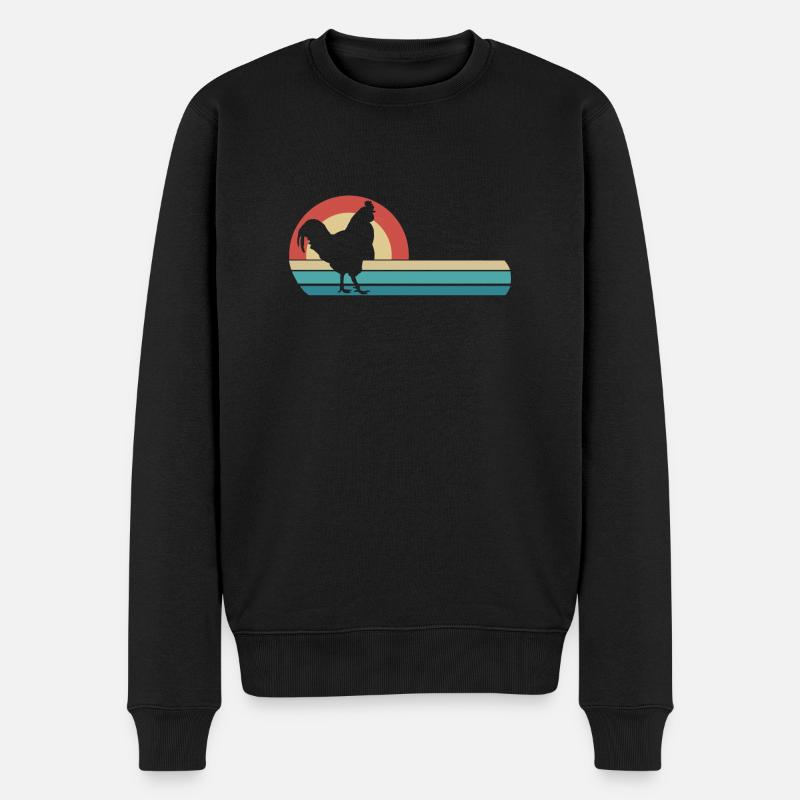 Poule rétro - - Pull Premium bio Homme - noir