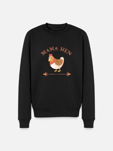 Mama Henne - - Männer Premium Bio Pullover - Schwarz